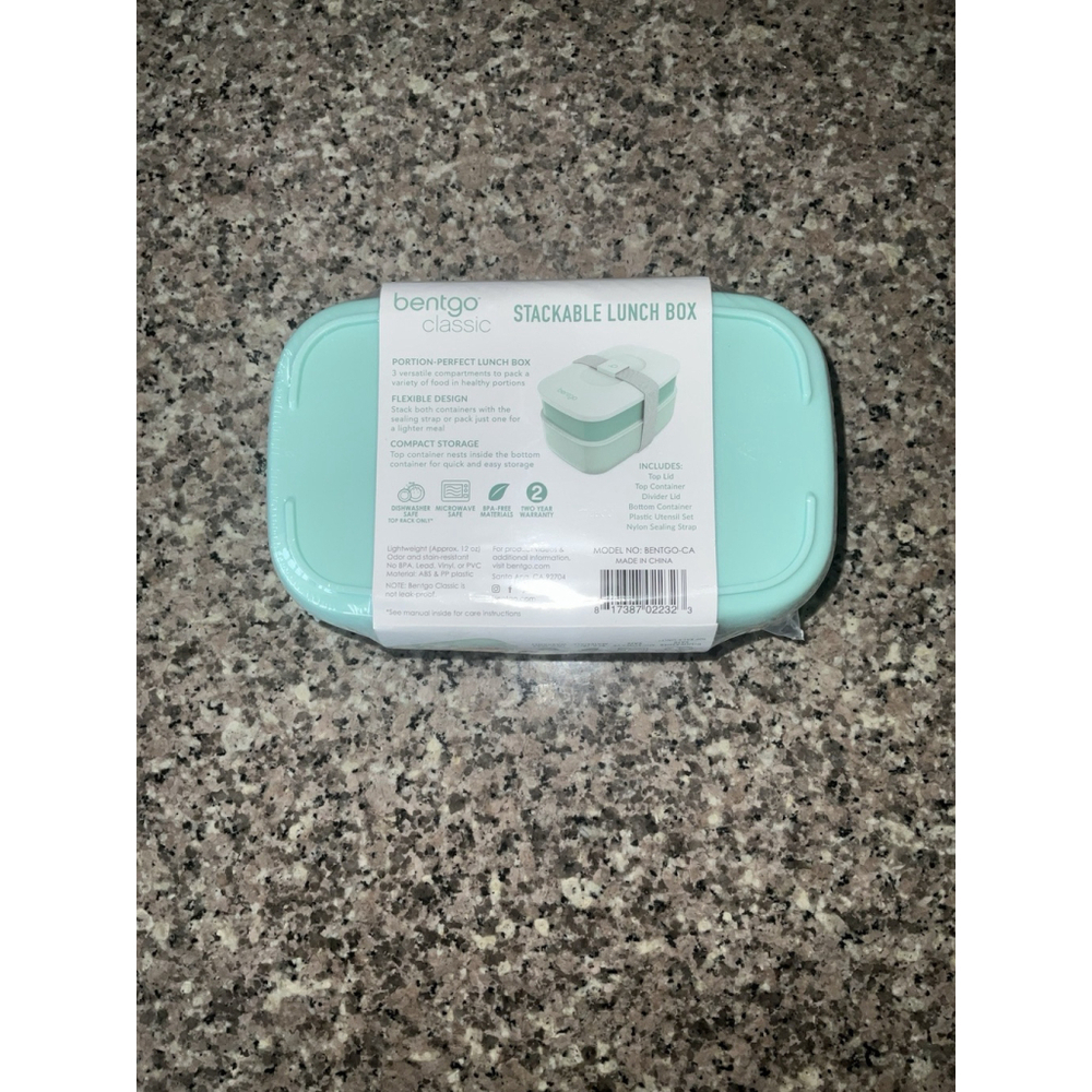 Bentgo Classic All-in-One Stackable Bento Lunch Box Container Mint & Light Green - Picture 4 of 8